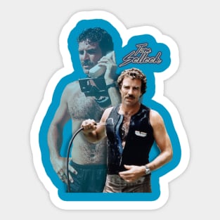 tom selleck swiming Sticker